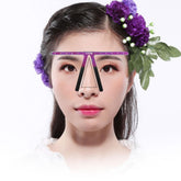 Sonew Tattoo Eyebrow Ruler Makeup Symmetrical Caliper Three-Point Positioning Grooming Shaper Reusable Measure Tool()
